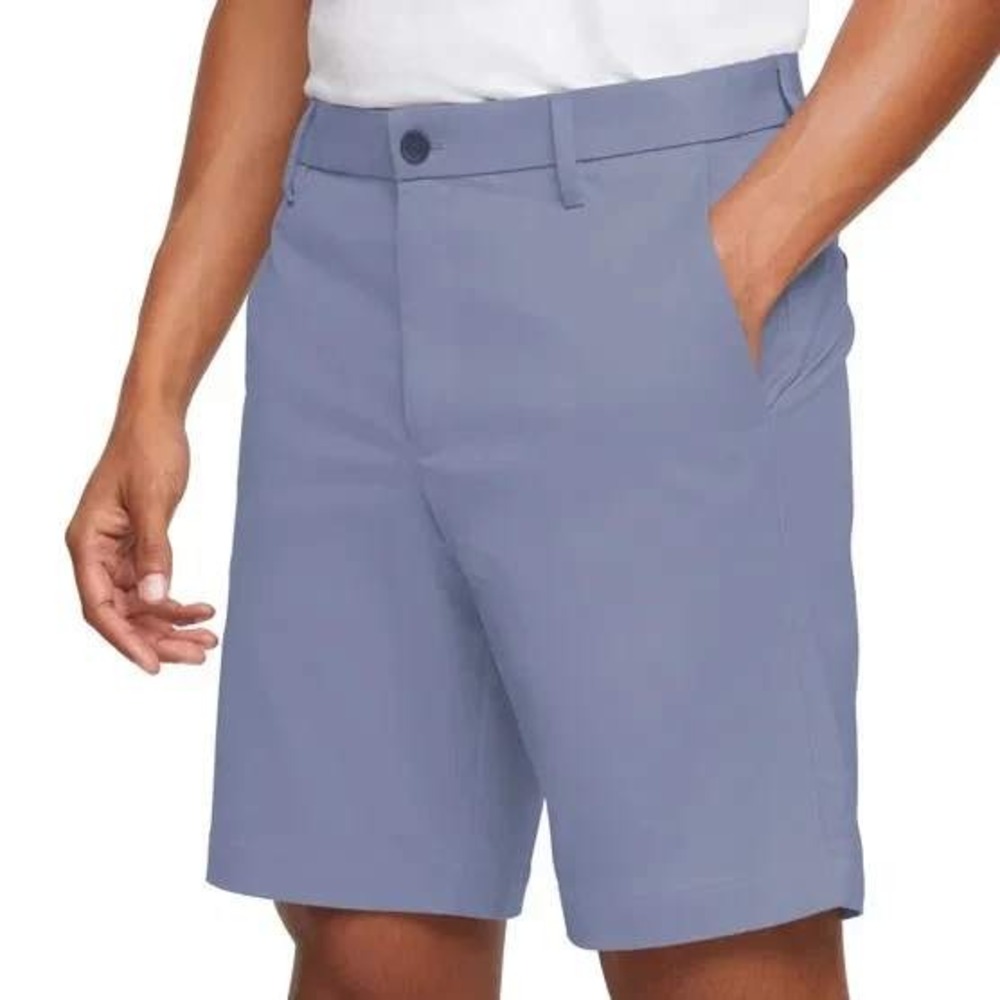 BANANA REPUBLIC Flat Front Stretch Chino Shorts Mens Size 34 Blue Quick Dry NWT